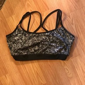 Gaiam Black and White XL sports bra